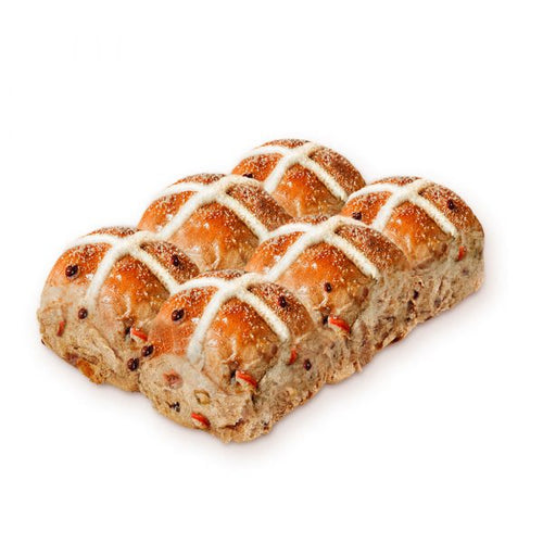 Apple & Cinnamon Hot Cross Buns 6 Pack